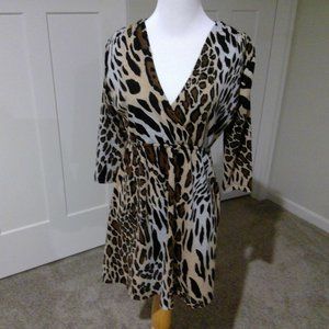 Fabulous Furs Animal Print dress/tunic- S
